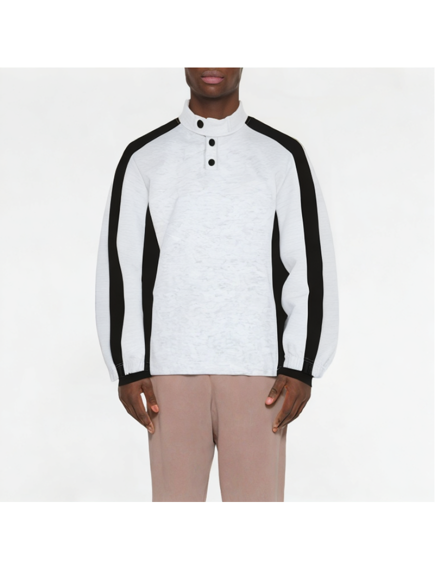 Heavy-Duty Distressed Round-Neck Men's Sweatshirt