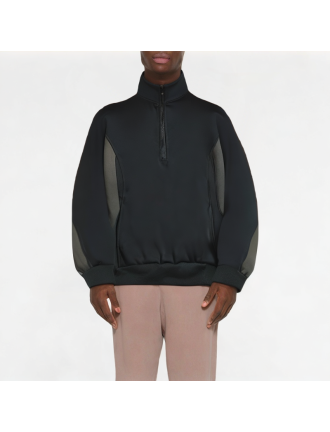 Casual Half-Zip Contrast Collar Sweatshirt Casual Half-Zip Contrast Collar Sweatshirt
