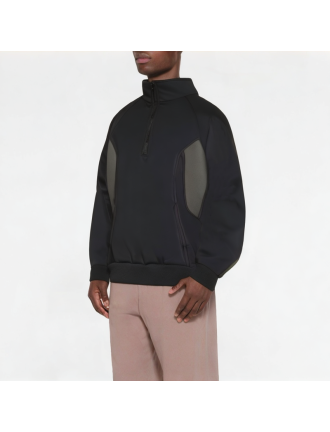 Casual Half-Zip Contrast Collar Sweatshirt Casual Half-Zip Contrast Collar Sweatshirt