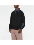 High-Quality Stitching Contrasting Fake Two-Piece Sweatshirt