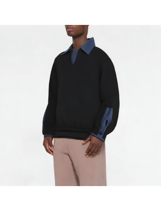 High-Quality Stitching Contrasting Fake Two-Piece Sweatshirt High-Quality Stitching Contrasting Fake Two-Piece Sweatshirt