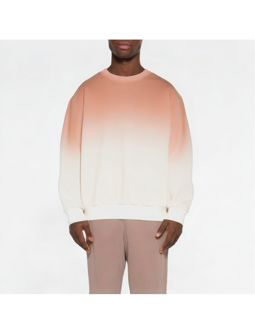 Spring Gradient Round Neck Men's Sweatshirt