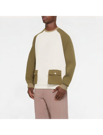 Waffle Contrast Color Sweatshirt Waffle Contrast Color Sweatshirt