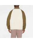 Waffle Contrast Color Sweatshirt