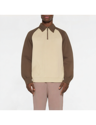Casual Half-Zip Lapel Color-Blocking Sweatshirt Casual Half-Zip Lapel Color-Blocking Sweatshirt