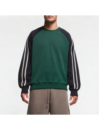 Men's Casual Contrasting Round Neck Sweatshirt Men's Casual Contrasting Round Neck Sweatshirt