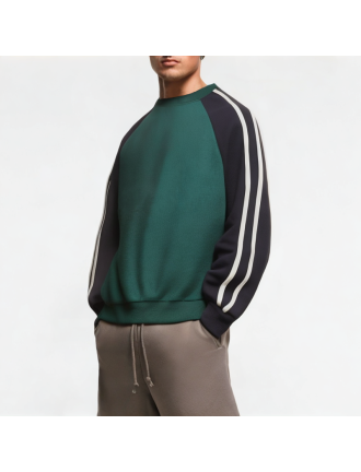 Men's Casual Contrasting Round Neck Sweatshirt Men's Casual Contrasting Round Neck Sweatshirt