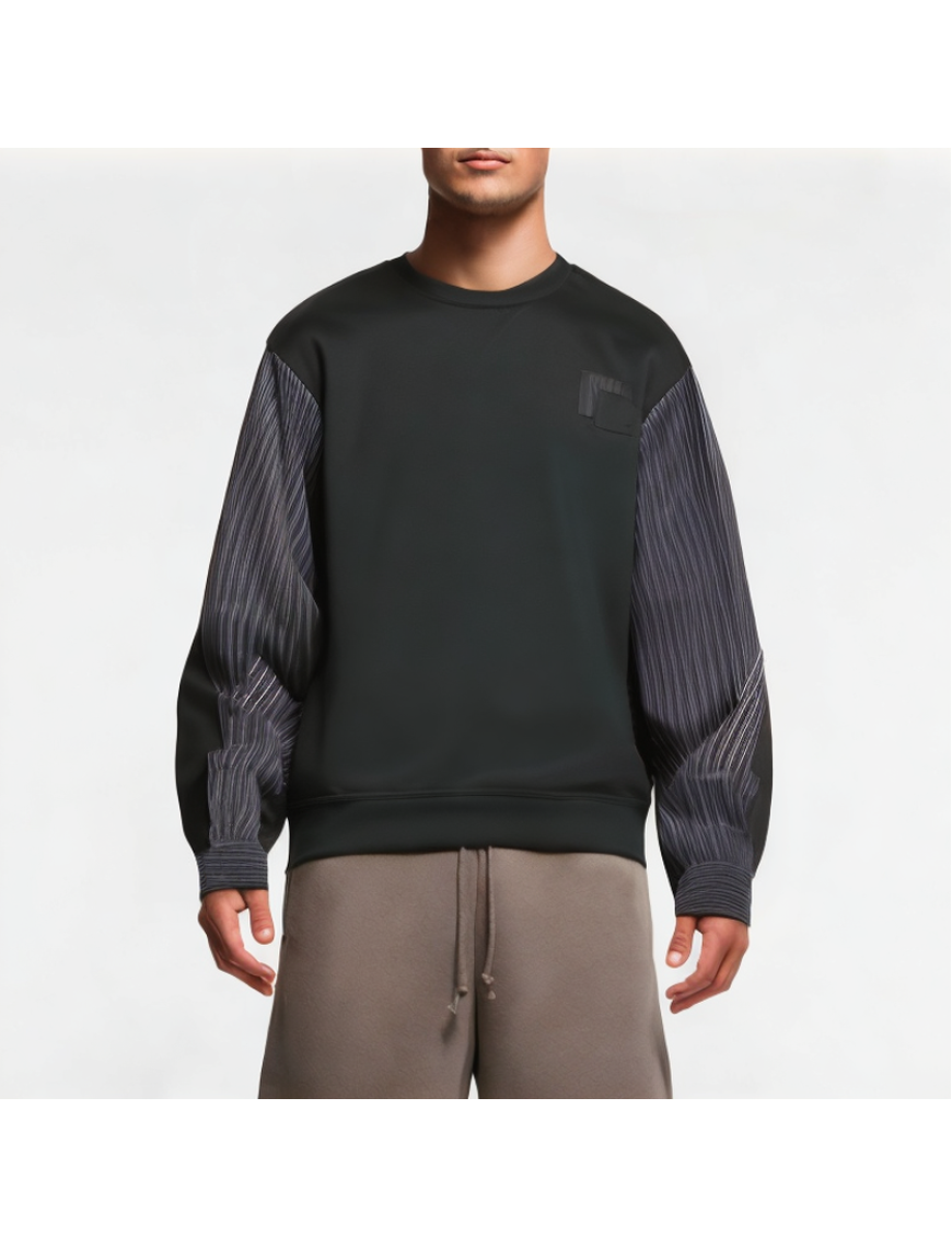 Men's Striped Round Neck Sweatshirt