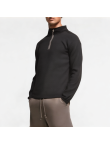 Men's Half-Zip Solid Color Stand-Up Collar Sweatshirt