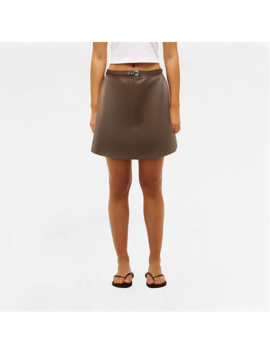 Fashionable And Versatile Pu Leather Skirt