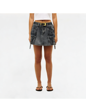 Summer Multi-Pocket Denim Skirt Summer Multi-Pocket Denim Skirt