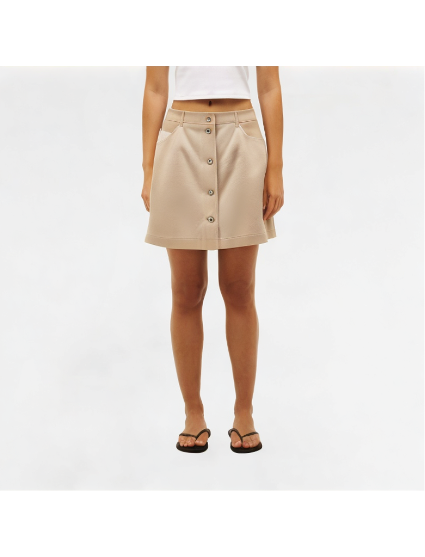 Casual High Waist Splicing A-Line Skirt