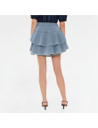 Ruffled Denim Skirt