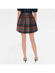 Contrasting Plaid Knotted Skirt
