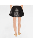 Pu Leather Pleated Skirt