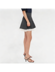 High-Waisted Bow Pleated Skirt