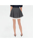 High-Waisted Bow Pleated Skirt