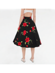 Women's High-waisted Floral A-line Skirt