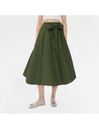 Solid Color Casual Big Bow Skirt Solid Color Casual Big Bow Skirt