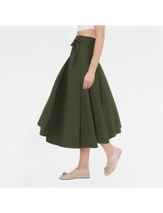 Solid Color Casual Big Bow Skirt Solid Color Casual Big Bow Skirt