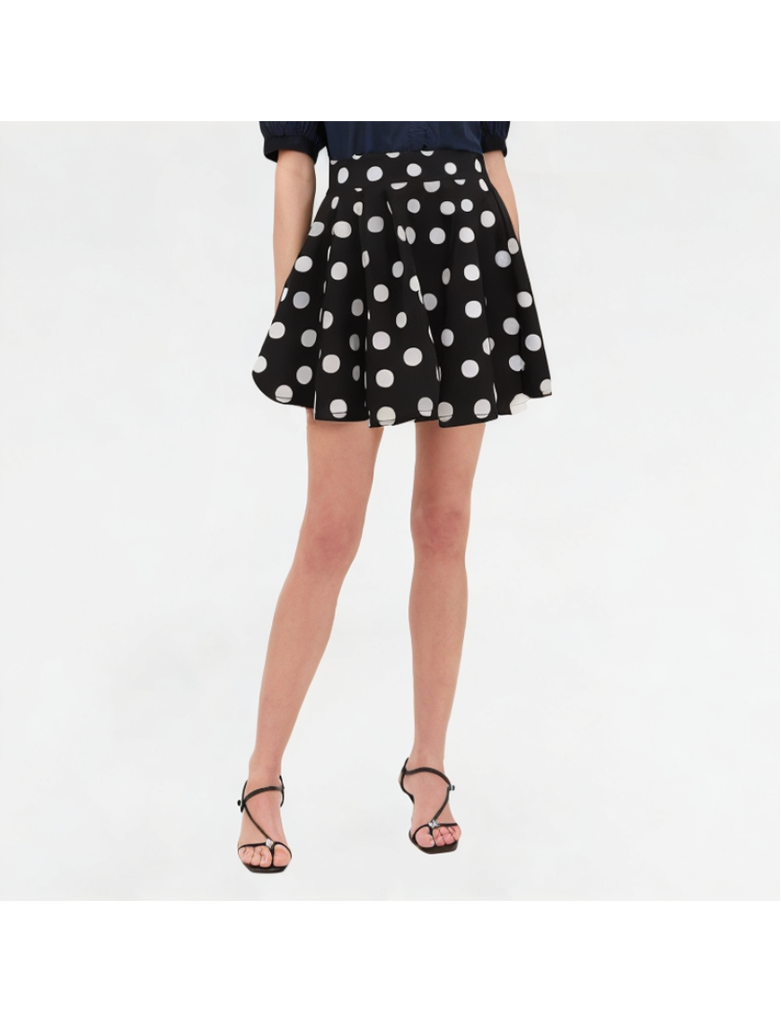 Women's Versatile Polka Dot Pleated Skirt