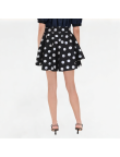 Women's Versatile Polka Dot Pleated Skirt
