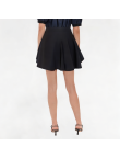 Patchwork plaid pleated skirt
