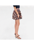 Fashionable High-Waisted Plaid Skirt