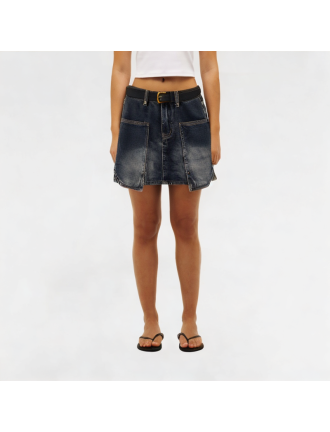 Retro Denim High Waist Skirt Retro Denim High Waist Skirt