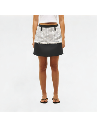 Lace splicing A-line skirt Lace splicing A-line skirt