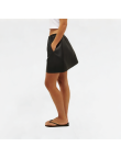 High-quality PU leather chain A-line skirt