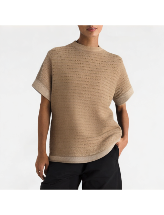 Fashion Hollow Round Neck Short Sleeve Fashion Hollow Round Neck Short Sleeve