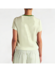 Summer Straight Shoulder Pleated Short Sleeves