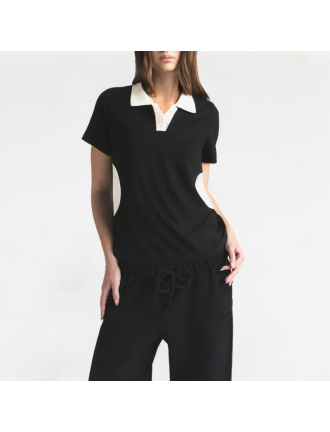 Designer Polo Collar Tie Short Sleeves Designer Polo Collar Tie Short Sleeves