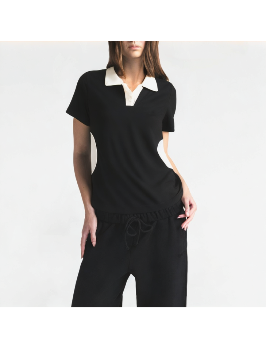 Designer Polo Collar Tie Short Sleeves