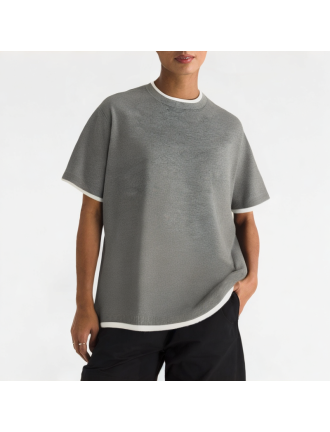 Spliced Contrasting Casual Short Sleeves Spliced Contrasting Casual Short Sleeves