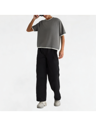 Spliced Contrasting Casual Short Sleeves Spliced Contrasting Casual Short Sleeves