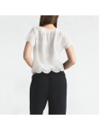Three-Dimensional Flower Square Neck Short Sleeves