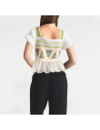 Casual Square Neck Hollow Short Sleeves