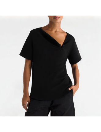 Solid Color Slim Fit Knit Short Sleeve Solid Color Slim Fit Knit Short Sleeve
