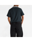 College Style Contrast Lapel Short Sleeves