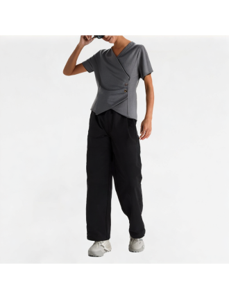 Cross V-Neck Short Sleeves Cross V-Neck Short Sleeves